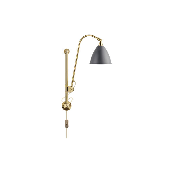 Bestlite BL5 Wall Lamp, grey semi matt/brass, GUBI