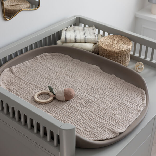 Pusleunderlag muslin, beige, Sebra