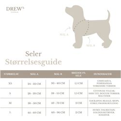 Bl&oslash;d & justerbar hundesele, chocolate, Drew's Dogwear