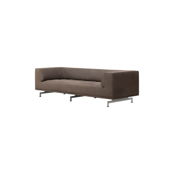 4511 Delphi 3 pers. sofa, Havanna/aluminium, Fredericia Furniture