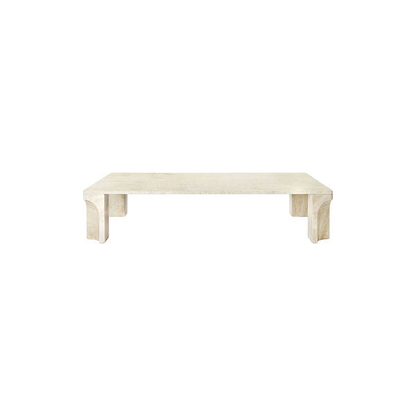 Doric Rectangular Coffee Table, neutral white, GUBI