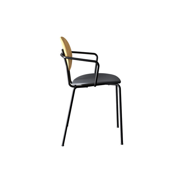 PIET HEIN Chair with Arms, olieret eg/Solid Black 509 PIET HEIN Chair with Arms, olieret eg/Solid Black 509, Sibast Furniture