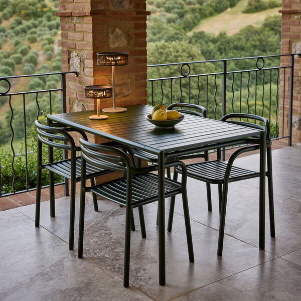 Bliss spisebord rektangul&aelig;r, dark green, Cane-line