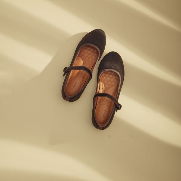 Mary Jane Ballerina, chocolate brown, Atone