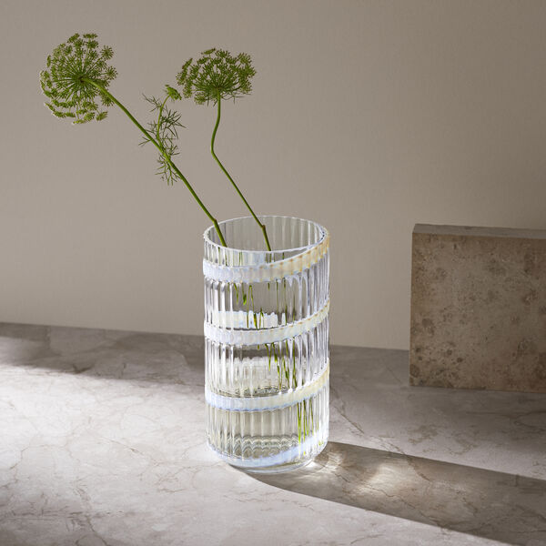 Lyngby Vase, swirl hvid, Lyngby Porcel&aelig;n