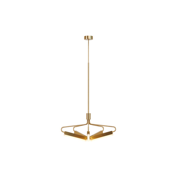 Angel 5 300 Wide Chandelier, brass, Rubn
