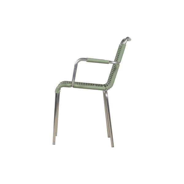 Mya Outdoor Chair with Armrests, sage green, FIAM