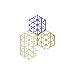 Triangles bordskåner, khaki/warm sand/indigo, Zone Denmark