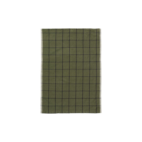 Hale Køkkenhåndklæde, green/black Hale Køkkenhåndklæde, green/black, Ferm Living