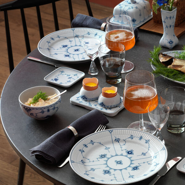 Musselmalet Riflet tallerken Ø 27 cm, Royal Copenhagen