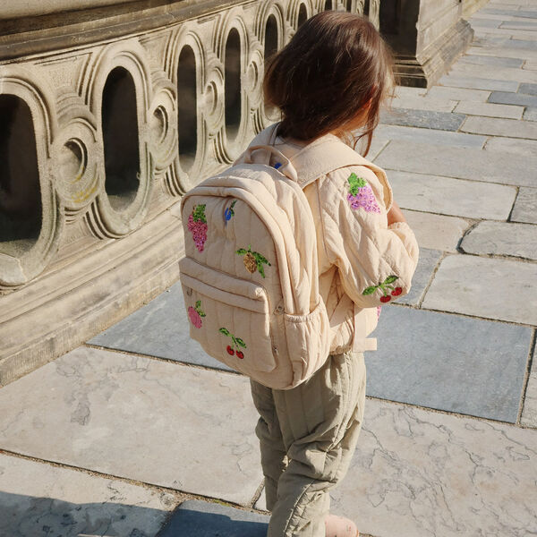 Juno Quilted Sequin Backpack Midi, frappé, Konges Sløjd