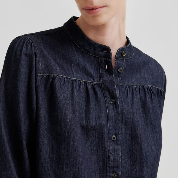 Dera Denim Shirt, dark blue denim, Second Female