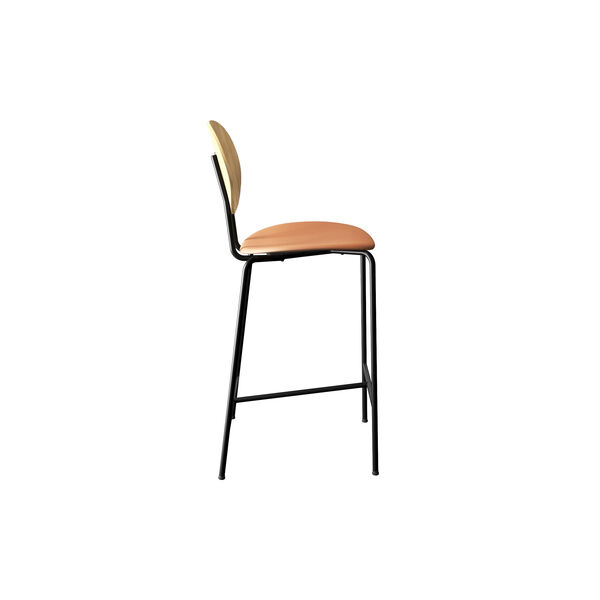 PIET HEIN Counter Chair, hvidpigmenteret eg/Silk Cognac, Sibast Furniture