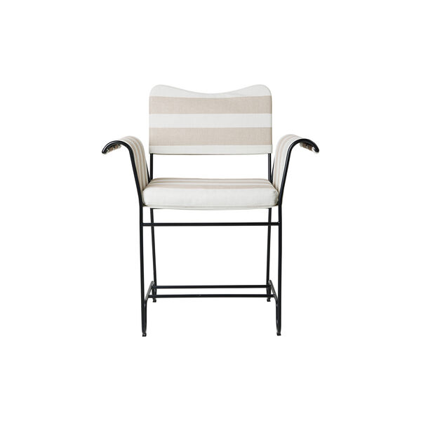 Tropique Dining Chair without Fringes, Leslie Stripe Limonta 40/classic black, GUBI