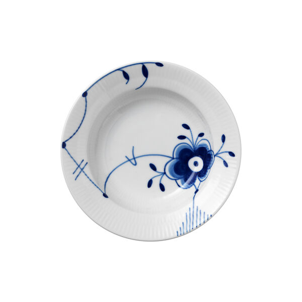 Blå Mega Riflet dyb tallerken Ø 17 cm, Royal Copenhagen
