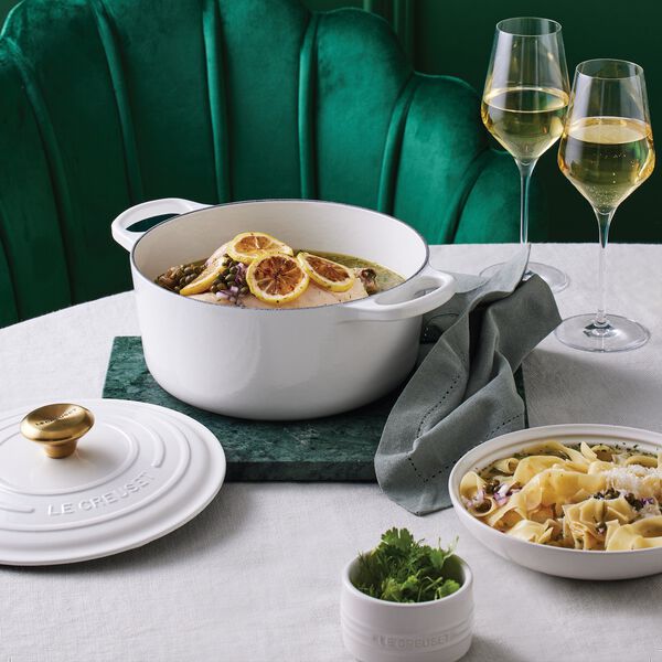 Signature rund st&oslash;bejernsgryde &Oslash; 24 cm, white, Le Creuset