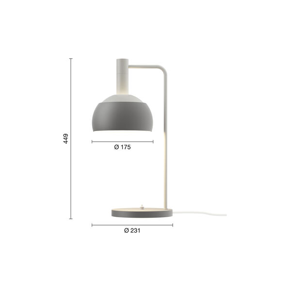FJ Elements bordlampe, original grey, Louis Poulsen