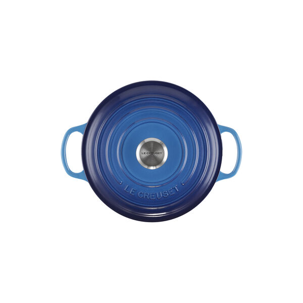 Signature rund st&oslash;bejernsgryde &Oslash; 20 cm, azure blue, Le Creuset