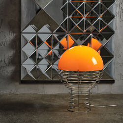 Wire bordlampe, orange, Verpan