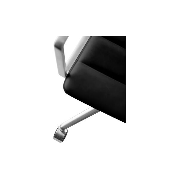 VIPP452 Swivel Chair with Castors, black/polished aluminium, Vipp
