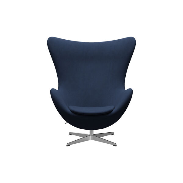&AElig;gget&trade; 3316 loungestol, Christianshavn 1155 dark blue/satin brushed aluminium, Fritz Hansen