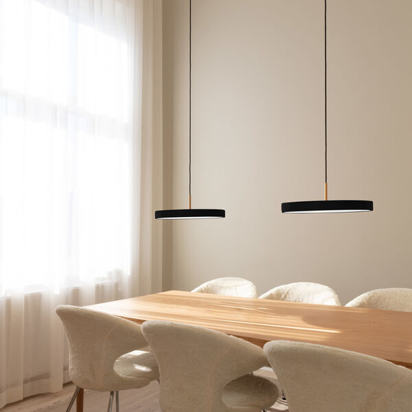 Asteria Plus Pendant, black/brass, UMAGE