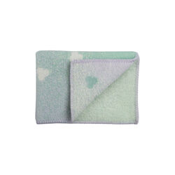 MELVIN Baby Size Throw, turquoise/lavender, R&oslash;ros Tweed