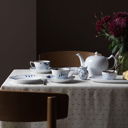 Musselmalet Riflet flødekande 8 cl, Royal Copenhagen