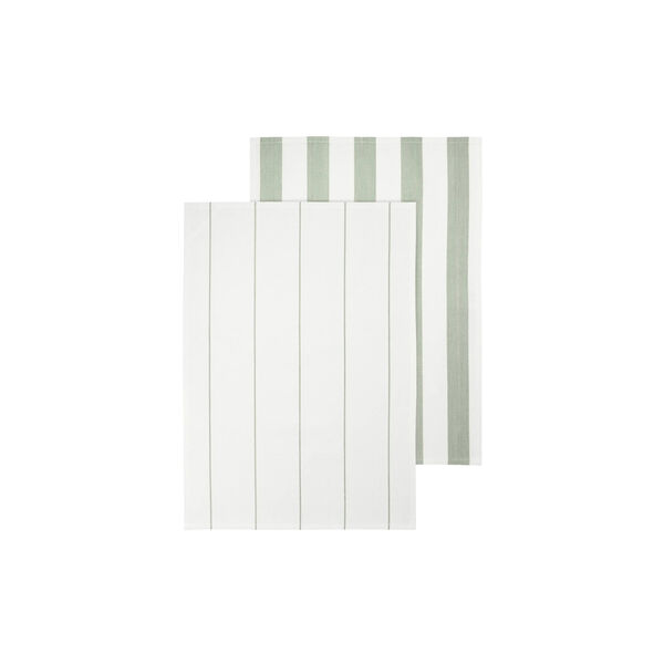 TAULO Viskestykkes&aelig;t Stribet, white/desert sage, Blomus