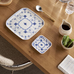 Musselmalet Halvblonde firkantet tallerken 10,5 cm, Royal Copenhagen