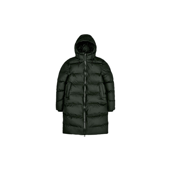Long Puffer Jacket, green, Rains
