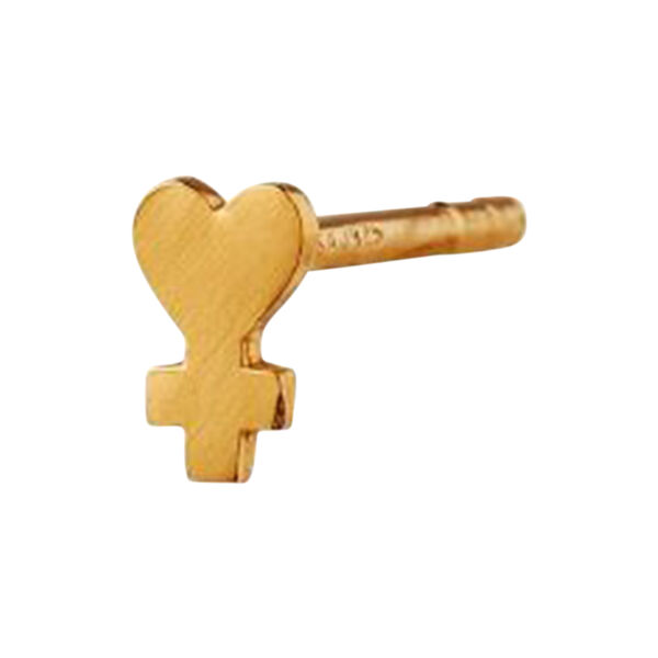 Girl Power Earring Single, gold, Stine A Jewelry