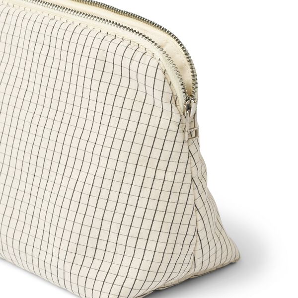 CELIA MINI TOILETTASKE, creme black plaid, Studio Feder