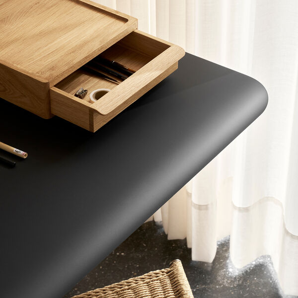AB019 Wall Desk, sort/olieret egetr&aelig;sfin&eacute;r, Carl Hansen & S&oslash;n