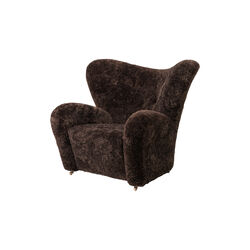 The Tired Man Lounge Chair & Ottoman, dark stained oak/espresso, Audo Copenhagen