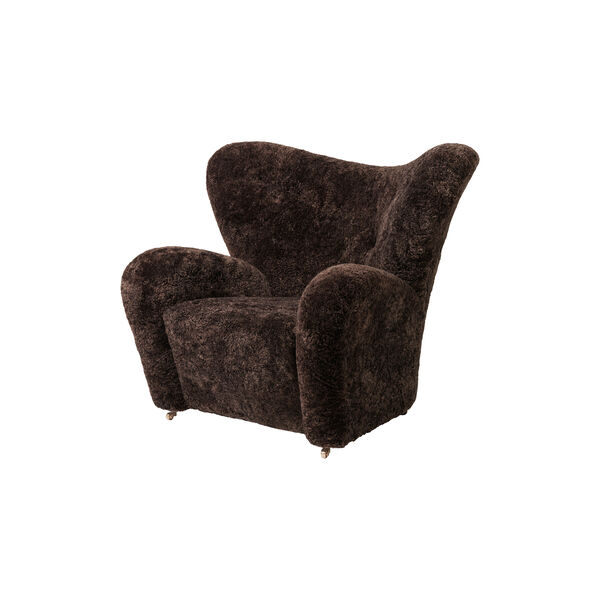 The Tired Man Lounge Chair & Ottoman, dark stained oak/espresso, Audo Copenhagen