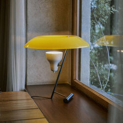 Model 548 Table Lamp, yellow/dark burnished brass, Astep