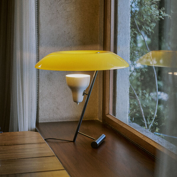 Model 548 Table Lamp, yellow/dark burnished brass, Astep