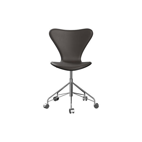 Serie 7&trade; 3117 forsidepolstret kontorstol, Essential dark brown, Fritz Hansen