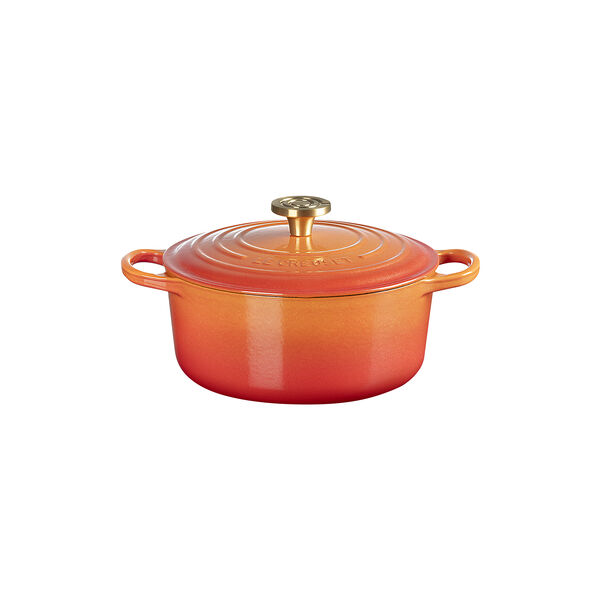 Rund st&oslash;bejern Jubil&aelig;umsgryde &Oslash; 24 cm, flamme dor&eacute;e, Le Creuset