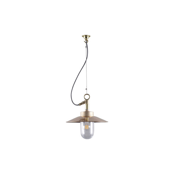 Well Glass Pendant With Visor 7680 IP44, bronze/clear, Original BTC