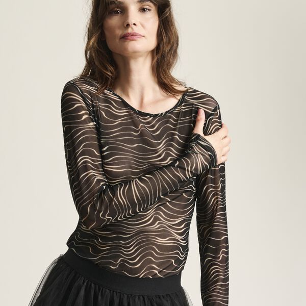Wave Fukashi Mesh T-shirt | Wave Stripes, BITTE KAI RAND