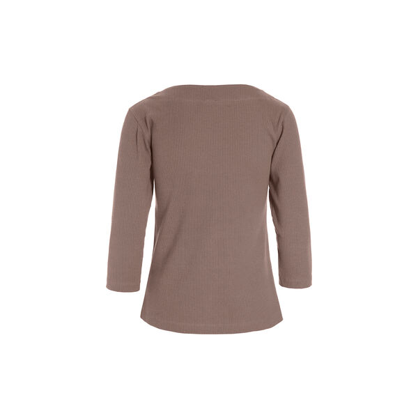 Naibu rib bluse med 3/4 &aelig;rme, deer, BITTE KAI RAND