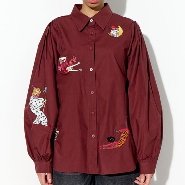 Sasha Shirt, oxblood, HUNK&Oslash;N