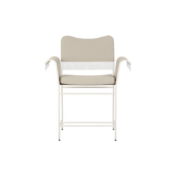 Tropique Dining Chair with Fringes, Leslie Limonta 12/classic white semi matt, GUBI