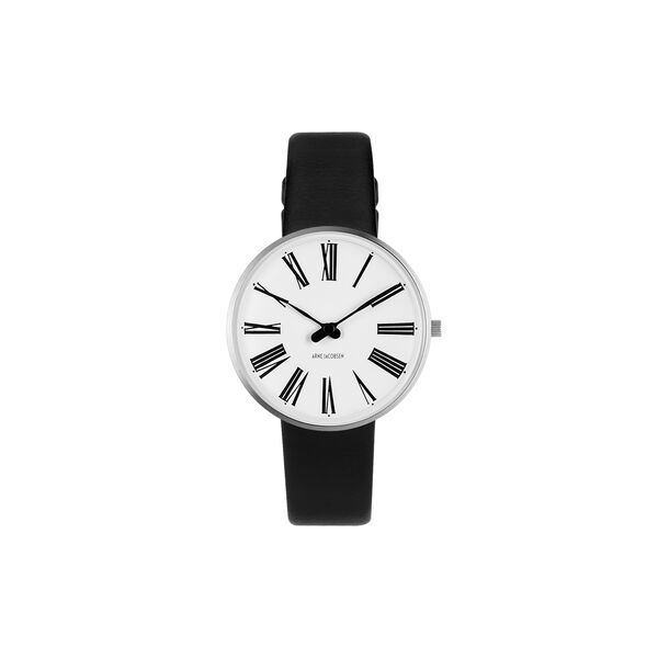 Roman armb&aring;ndsur, white/steel/black, Arne Jacobsen Watches