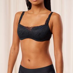 Body Make-Up Illusion Lace Balconette Bra, black, Triumph
