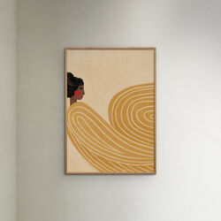 The Woman with the Yellow Stripes, Poster & Frame