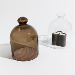 Glaskuppel bobbel, linen, Iittala
