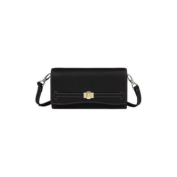 Farah Wallet on Leather Strap, black, Aigner